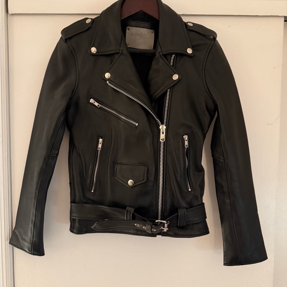 Black Leather Biker Jacket